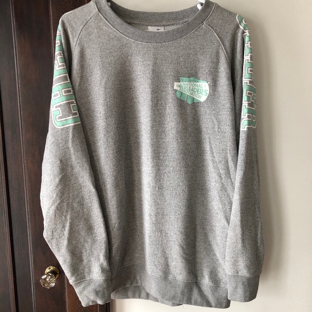 NCA Grey Glitter Cheerleading Logo Sweatshirt MD